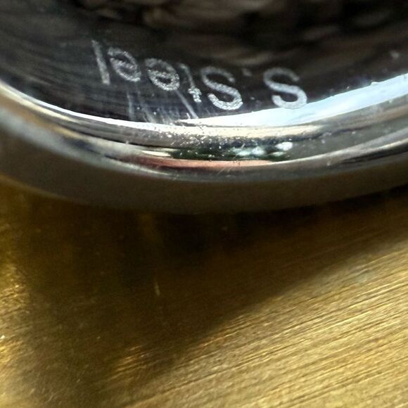 Green Crystal Stainless Steel Eternity Band – Size 7.5  Sparkle Ring - Picture 7 of 17